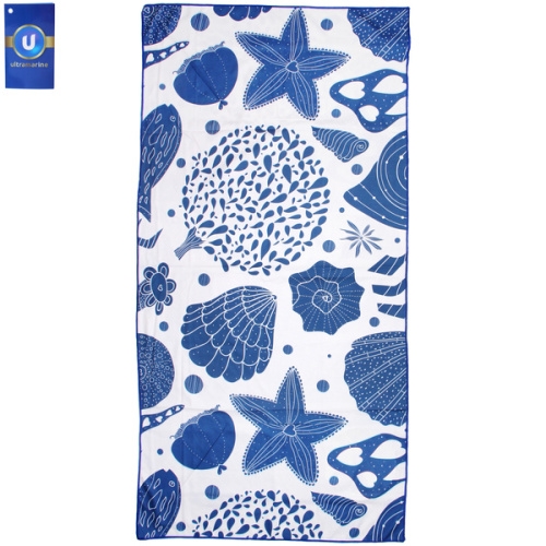 Полотенце пляжное 80*160 см "RESORT - Ракушки", микрофибра, 200 гр/м2