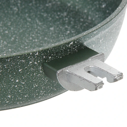 Сковорода BAROLY GREEN 22см индукционная каменная крошка, съемная бакелитовая ручка_7