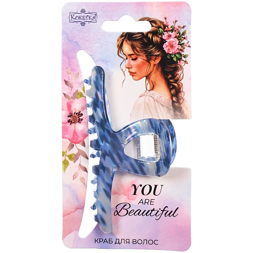 Заколка - краб для волос AKS-EMPIRE, петля, микс 6 цветов, 7,84,5см_14