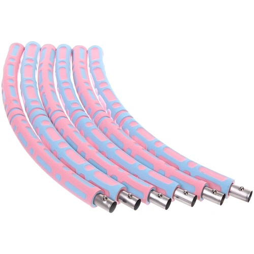 Обруч массажный Super body d-90 см (6 частей), розово-голубой_7