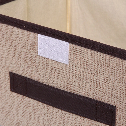 Короб - органайзер складной стеллажный для хранения вещей ДОМания, цвет бежевый, 262016см (лейбл)_4