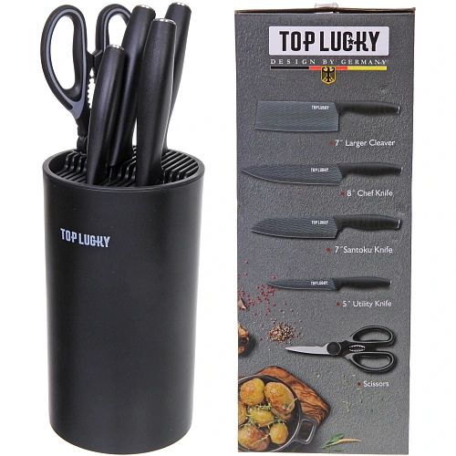 Набор ножей SHEF 6предметов (4ножа+ножницы+подставка)_6