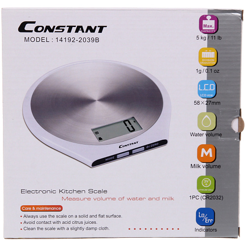 Весы кухонные электронные Constant до 5 кг  (точн1гр) 14192-2039В_18