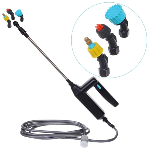 Опрыскиватель садовый "Профи" аккумуляторный с зарядкой от USB три насадки, шланг 3м.