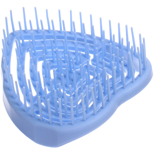 Расческа массажная компактная для влажных волос МИРА, цвет голубой, 8,59см (PVC коробка)_3