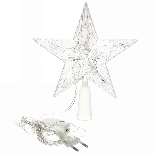Звезда для елки светодиодная, 10 ламп RGRB, 15 см_5