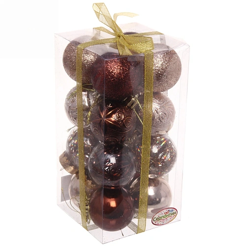 Набор шаров Волшебный вальс 5 см (16 предметов), шампаньшоколад_5