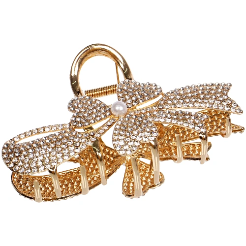 Заколка - краб для волос на блистере LAVITA, цветочек, цвет серебро и золото, 10,56,5см_7