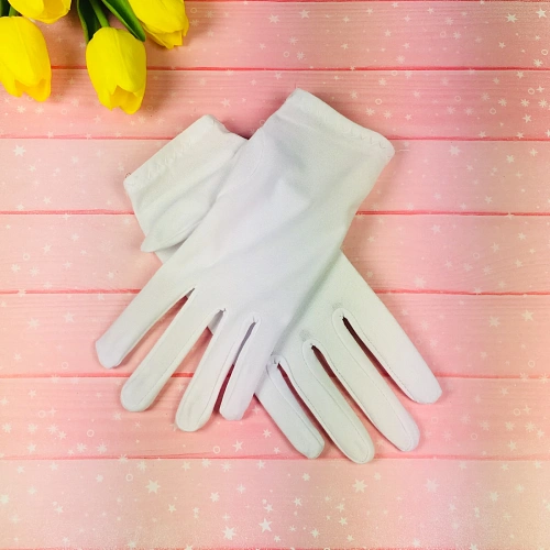 Перчатки карнавальные Джентельмен, белый_4