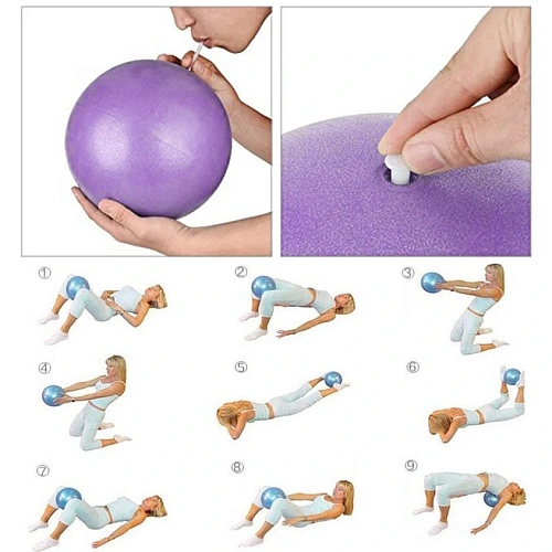 Мяч для йоги Body 25 см, розовый_3