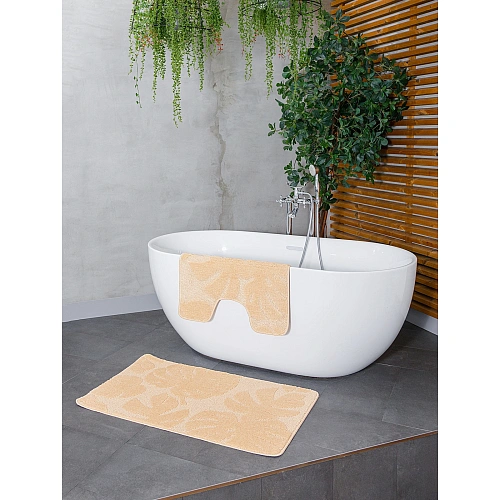 Комплект ковриков для ванной и туалета My Crystal серия Gold 60100 и 5060 бежевый_2