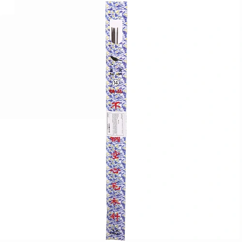 Спицы вязальные прямые 4 шт стальные №14 35см_3