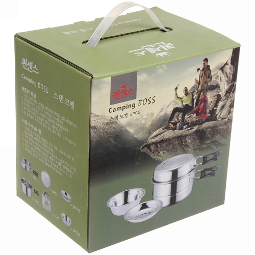 Набор походной посуды 3 предмета (чаша 17,510см, сковорода 174см, пароварка 16см)_7