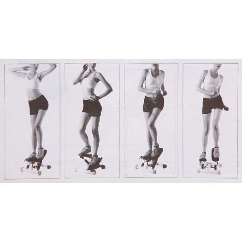 Мини-степпер поворотный с эспандерами MSR-1100, зеленый_14