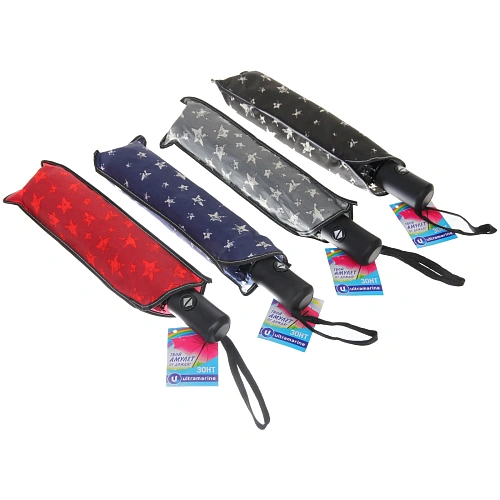 Зонт женский автомат Ultramarine - Рейна, микс 4 цвета, 8 спиц, d-115см, длина в слож виде 28см_23