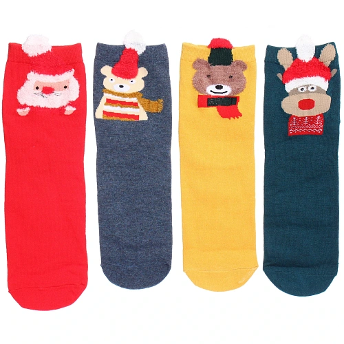 Носки женские в подарочной коробке 4шт ZIMА, 4 дизайна, р36-39_4