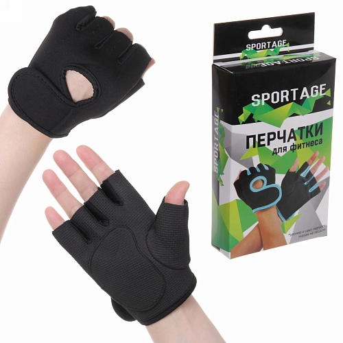 Перчатки для фитнеса, р-р L, черный