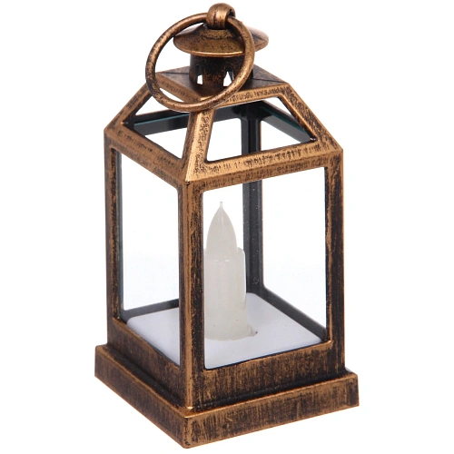 Сувенир с подсветкой Свеча 612,5 см, Бронза (работает от батареек LR443)_3