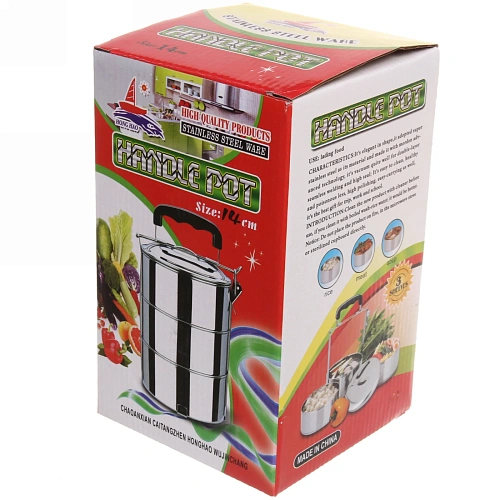 Контейнер для продуктов металлический 1316,5см 3уровня, пластиковая ручка_7