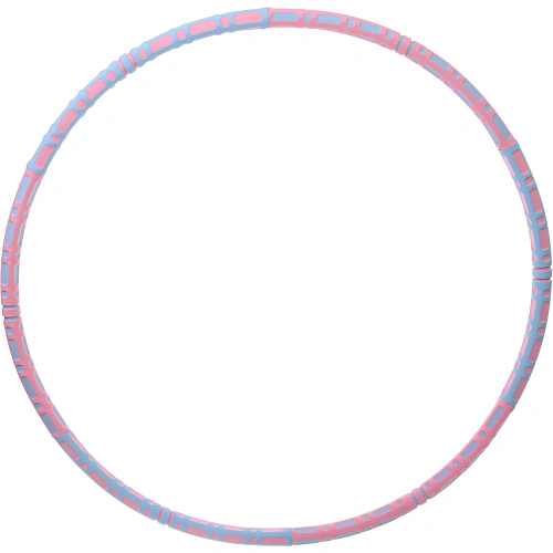 Обруч массажный "Super body" d-90 см (6 частей), розово-голубой