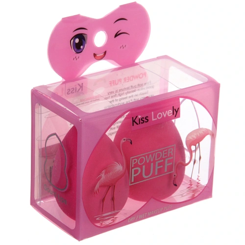 Спонжи для макияжа 2шт KALISTO, цвет розовый, 6,58,5см_3