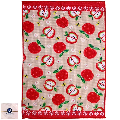 Полотенце кухонное "Kitchen - Яблочки" 40*57 см, микрофибра 200 гр/м2