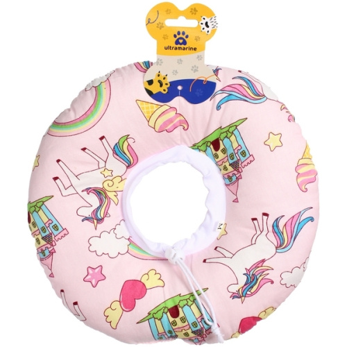 Воротник ветеринарный на кулиске "ЛЮБИМЫЙ БРО", для принцессы, р M, окружность шеи 17-27см (лейбл)