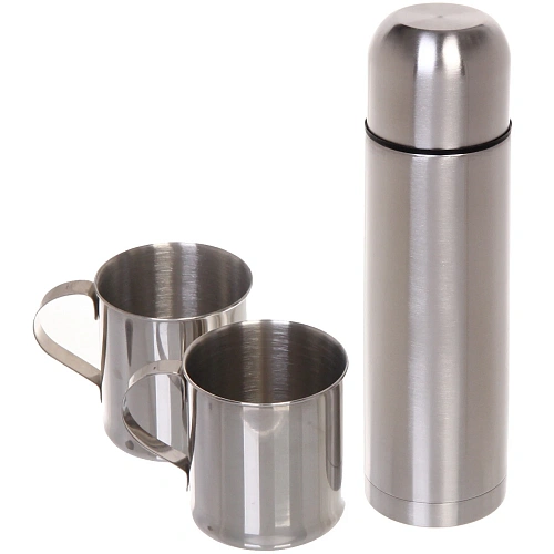 Набор походный 3предмета в сумке (Термос 500мл+2кружки 300мл металл)_3