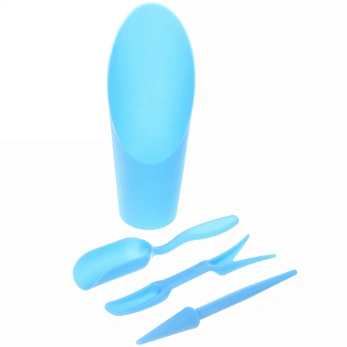 Набор садовых инструментов Алоэ для пересадки саженцев,суккулентов 4 предмета, цвет голубой_7