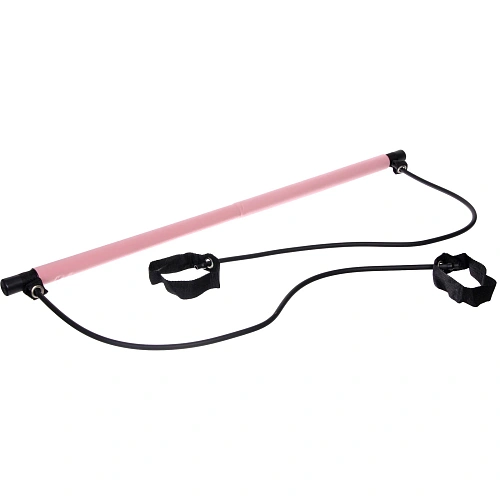 Гимнастическая палка с эспандерами Пилатес, розовый_5