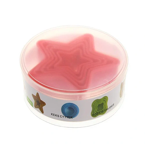 Форма для печенья 5шт Звездав пластиковой коробке BBW-BIOB_3