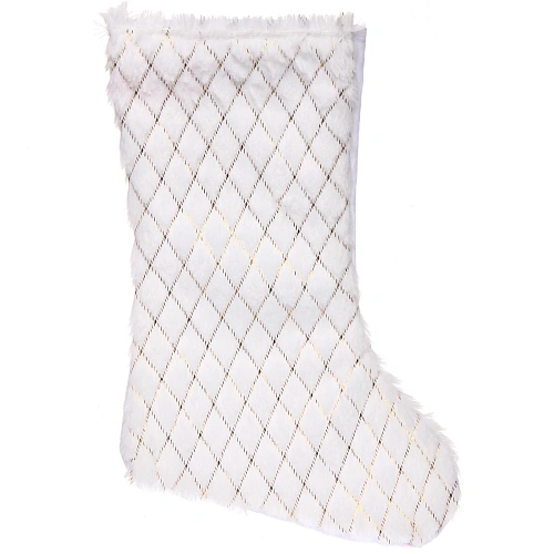 Носок новогодний  "Новогодний образ" 32 X 22 см, Белый микс