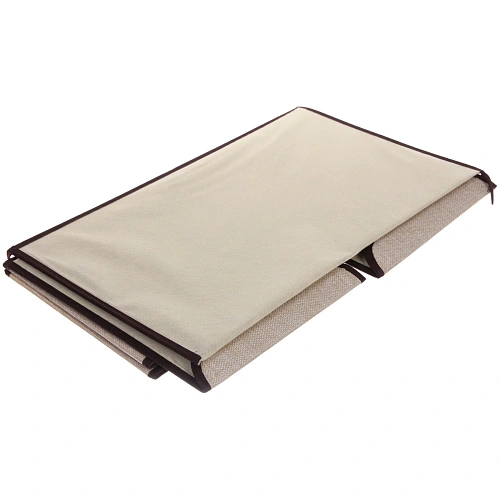 Короб - органайзер складной стеллажный для хранения вещей ДОМания, цвет бежевый, два отделения, 503025см (лейбл)_7