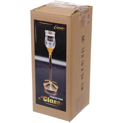 Подсвечник GLASS 3,3922 см, Золото_4