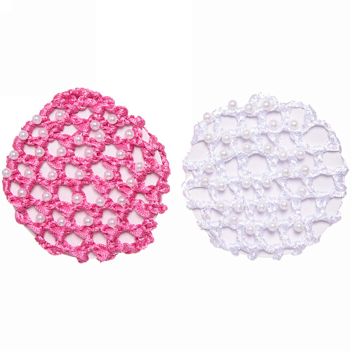 Сетка на пучок Ballet style - Жемчужинки, микс 6 цветов, d-10см_5