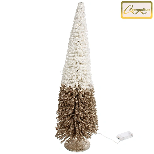 Сувенир с подсветкой Волшебная ёлка 1960 см (батарейки 2 AA), ЗолотоБелый (свечение-теплый белый)_5