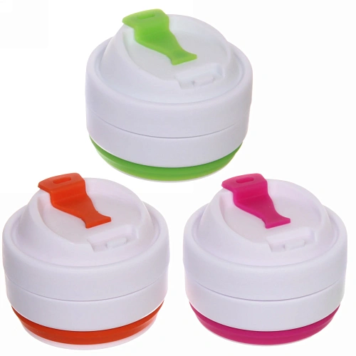 Стакан силиконовый складной 350мл Пикник с крышкой_7