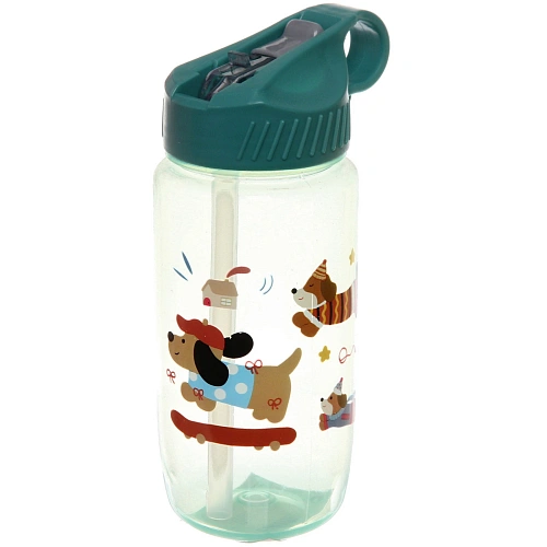 Бутылка питьевая пластиковая 580мл Песики, микс цветов_7