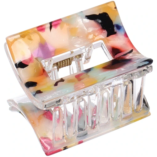 Заколка - краб для волос AKS-EMPIRE, квадрат, цвет микс 6 цветов, 3,62,7см_9