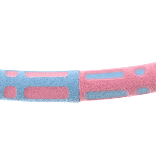 Обруч массажный Super body d-90 см (6 частей), розово-голубой_3