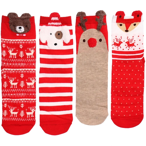 Носки женские в подарочной коробке 4шт Fashion ZIMA, 4 дизайна, р36-39_5