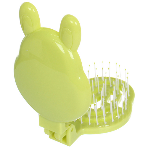 Расчёска массажная складная с зеркалом БИННИ, цвет салатовый, 105653см (коробка PVS)_5