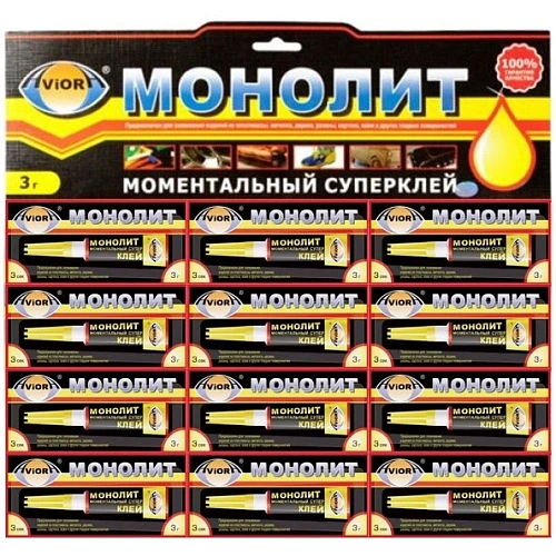 Монолит Суперклей 3гр карта 12хBl (12/288)
