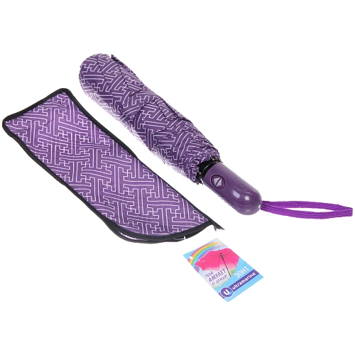 Зонт женский автомат Ultramarine - Эрсэя, микс 6 цветов, 8 спиц, d-115см, длина в слож виде 28см_10