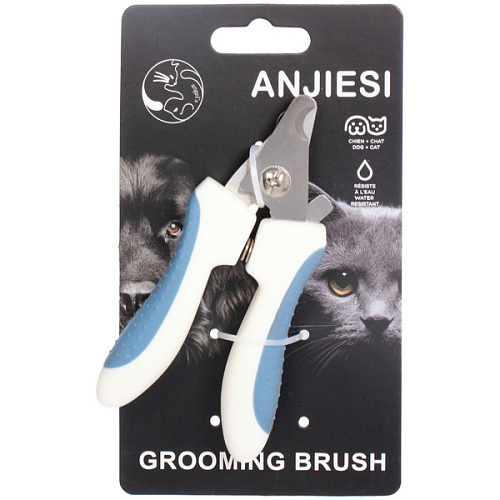 Когтерез для животных ЛАПУСИКИ, коллекция БРО, прорезиненная ручка, цвет белыйголубой, 45125см (блистер)_6