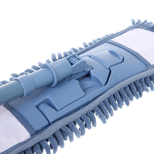 Швабра Селфи с насадкой из микрофибры синяя насадка букли 100гр_7