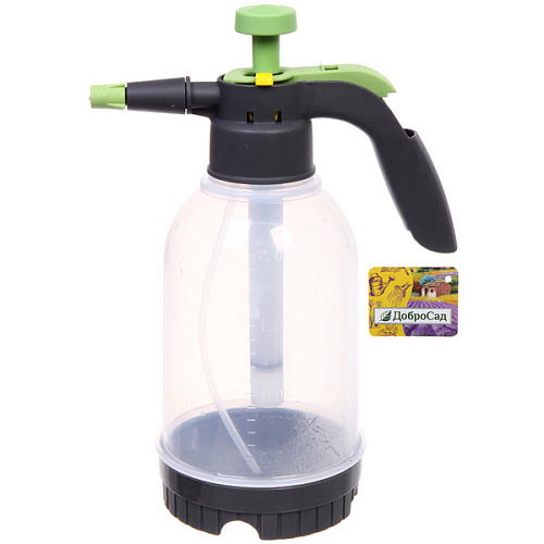 Опрыскиватель помповый 2л "Садовник" бело-серый ДоброСад