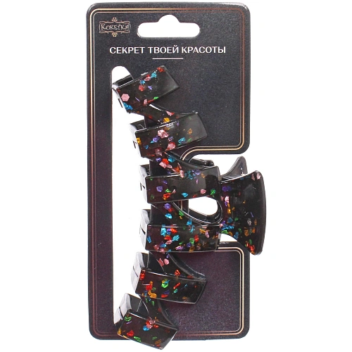 Заколка - краб для волос AKS - VIENTO, микс 6 цветов, зиг-заг, 113см _15