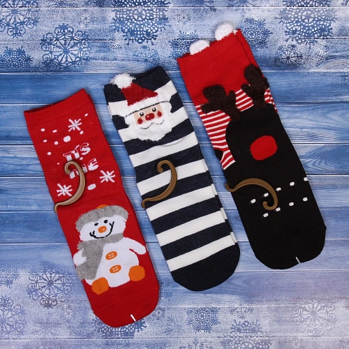 Носки женские Новогодние приключения , микс 4 цвета, р-р 36-39_10