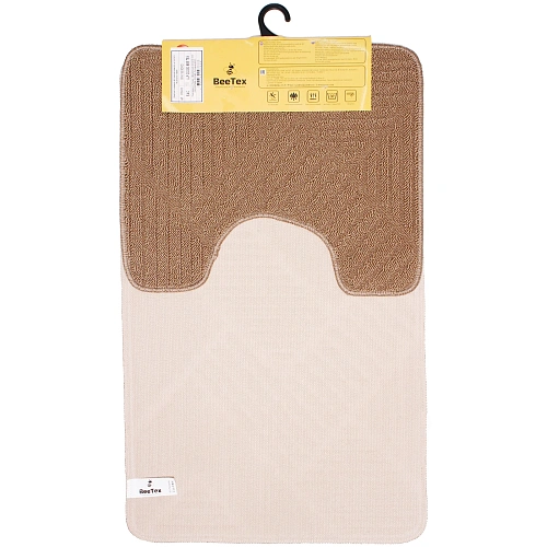 Комплект ковриков для ванной и туалета BEE TEX 55x90 + 45x55 мокко МС 3-002_5